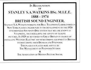 Stanley S A Watkins Talkies Pioneer